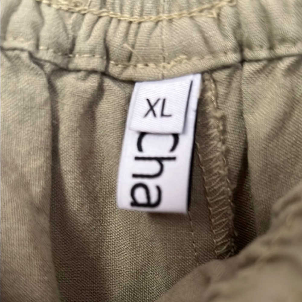 Chartou Women’s Linen/Cotton Olive Green Pants - **NWT** - size XL - Picture 2 of 7